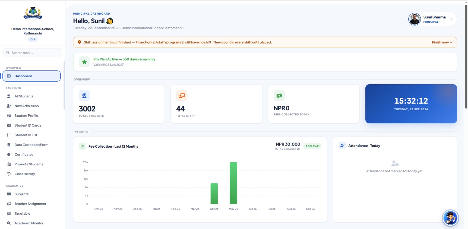 Principal Dashboard