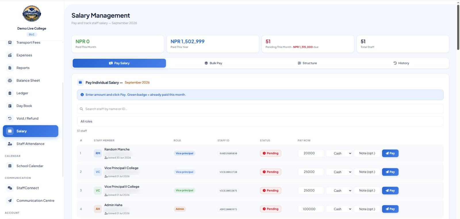 Salary Management